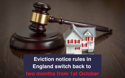 Eviction Notice Rules for Landlords in England Switch Back to Two Months from 1st October